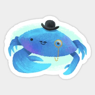 Crab Gentleman Sticker